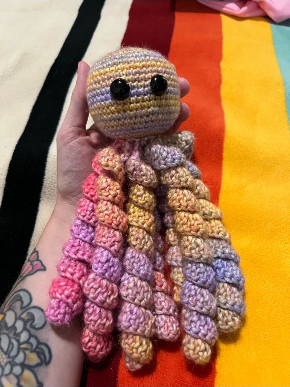 Colorful Crocheted Octopus 🐙 - Picture 2 of 9